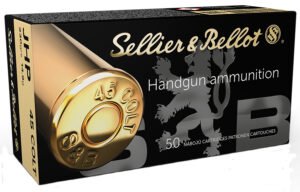 Sellier & Bellot SB45F Handgun  45Colt 230gr Jacketed Hollow Point 50 Per Box/12 Case