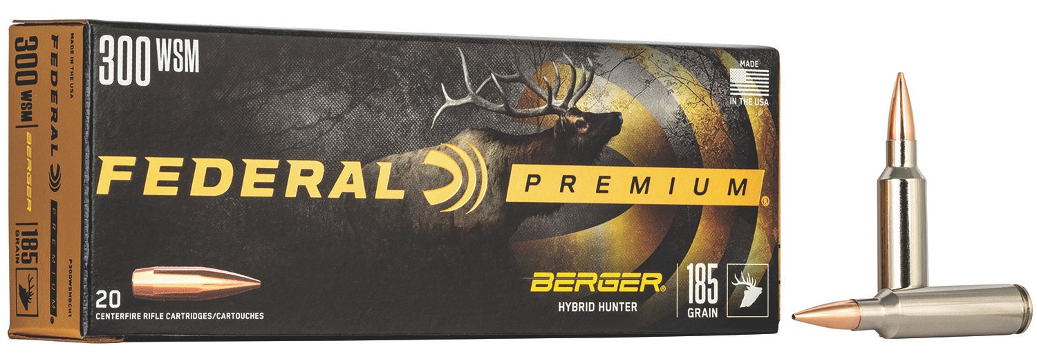 Federal P300WSMBCH1 Premium 300WSM 185gr Berger Hybrid Hunter 20 Per Box/10 Case