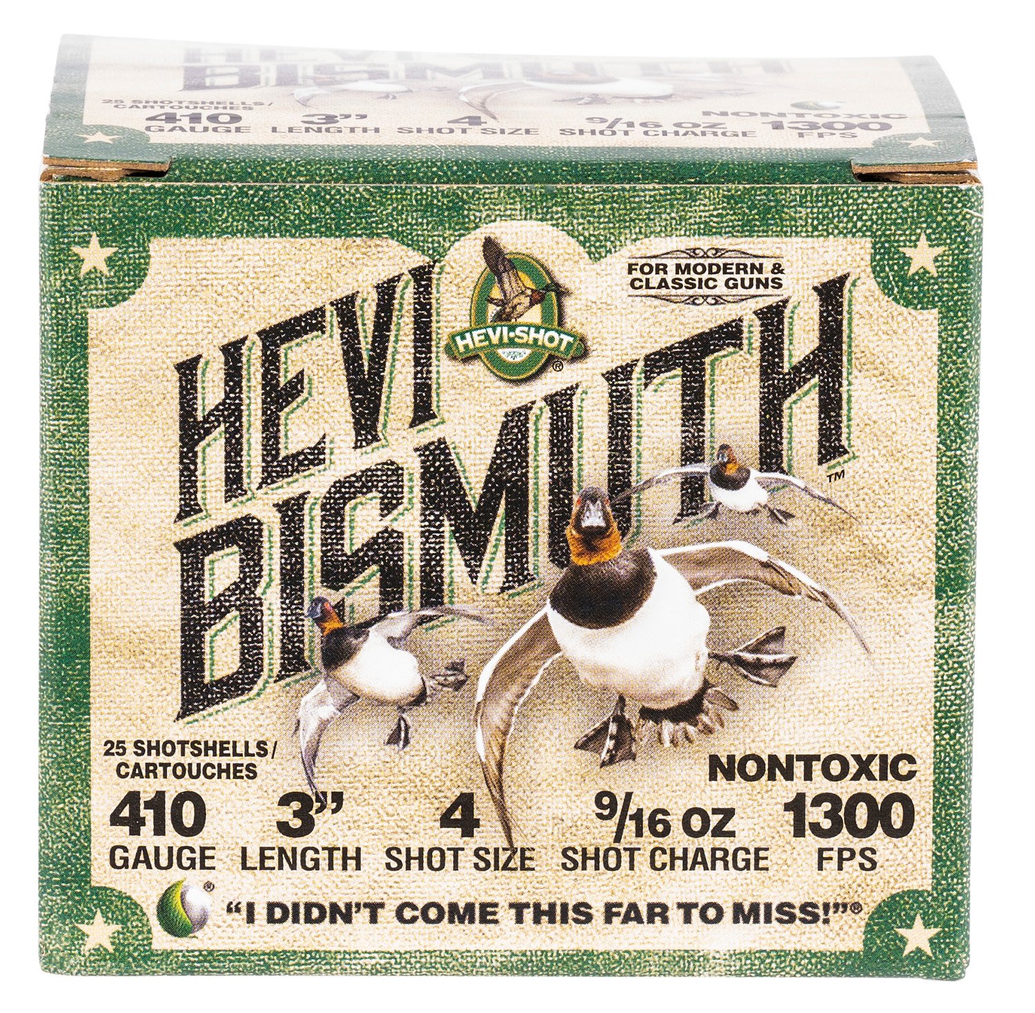 HEVI-Shot HS19004 HEVI-Bismuth 410Gauge 3" 9/16oz Bismuth 4Shot 25 Per Box/10 Case