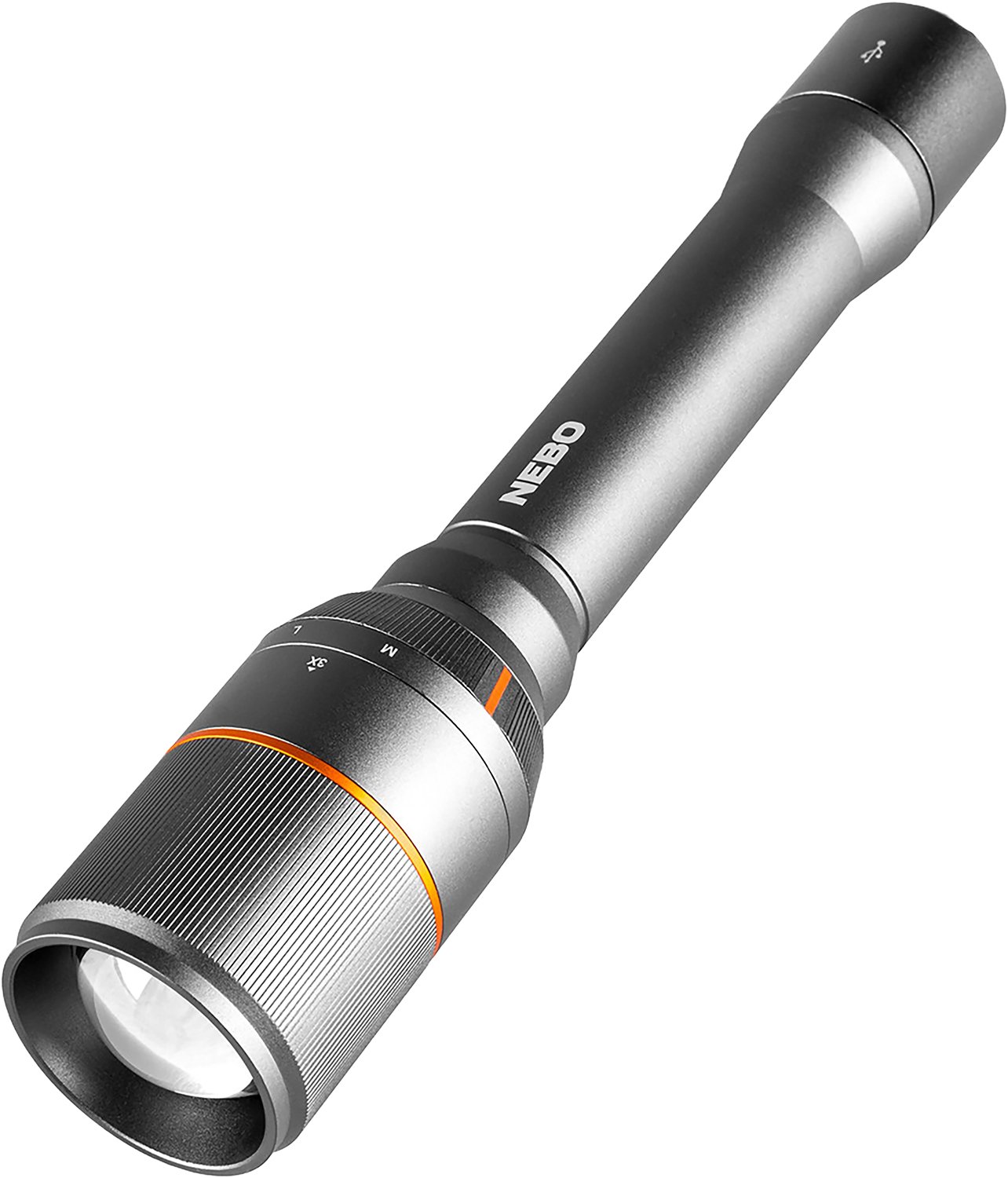 NEBO NEBFLT0022 Davinci 5000 Flashlight Gray 100/1000/5000 Lumens White LED
