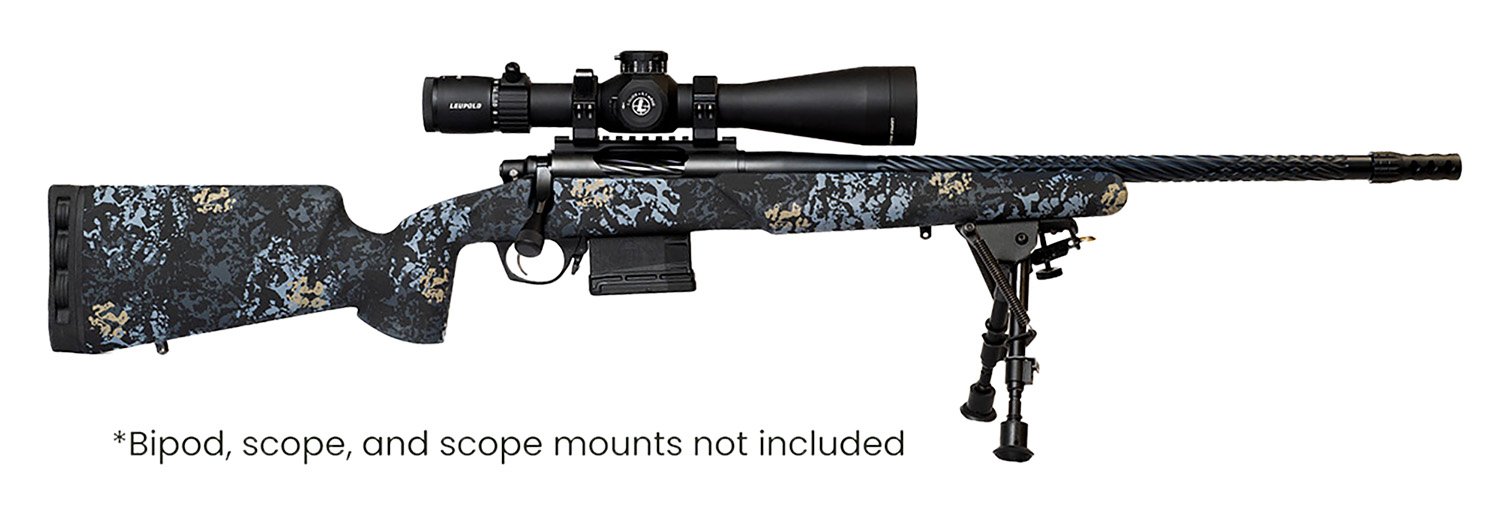 Horizon Firearms RF017S122214T19 Vandal Prime 6.5 PRC 22" Black Spiral Fluted Threaded Barrel, Drilled & Tapped Receiver, Textured Iota EKO Carbon Fiber Stock