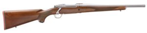 Ruger 67107 Hawkeye Hunter 358 Win 4+1 16.60" Satin Threaded Barrel, Satin Stainless Steel Receiver w/Integral Scope Mount, American Walnut Fixed Stock, Right Hand