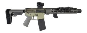 Shark Coast Tactical SCCSNKYSD300002 Sneeky Pete Deluxe 300 Blackout 30+1 7.50" Threaded Barrel, Aluminum Receiver w/Picatinny Rail, M-LOK Handguard, SB Tactical SBA3 Brace, Vortex Crossfire Red Dot,