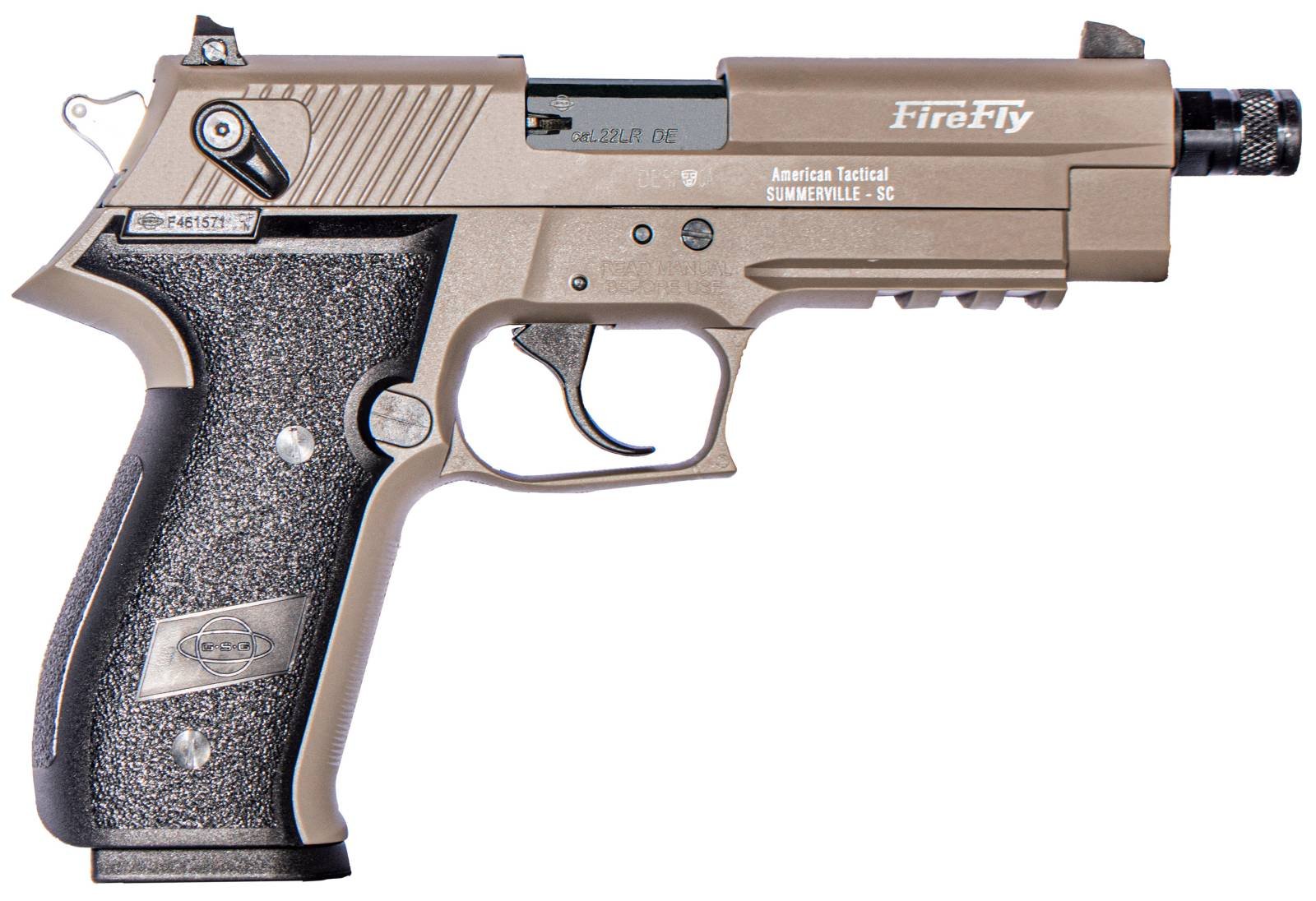 ATI GSG FIREFLY 22LR 4.9 TAN THREADED 13RD