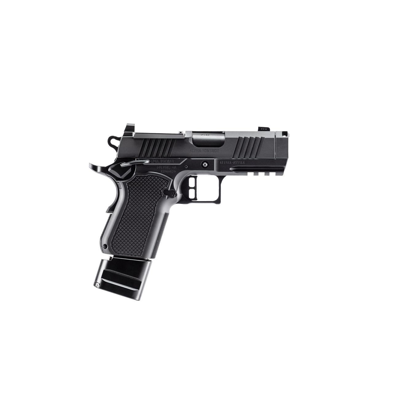 Alpha Foxtrot AF1911-Attila MOS Handgun 9mm Luger 15rd Magazine(2) 3.5" Comp Barrel DLC Black