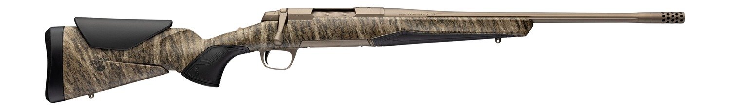 Browning 036147299 X-Bolt 2 Speed SPR Full Size 6.8 Western 3+1 20" Smoked Bronze Cerakote Fluted Threaded Barrel, Smoked Bronze Cerakote Steel Drilled & Tapped Receiver, Mossy Oak Bottomland Adj Vari