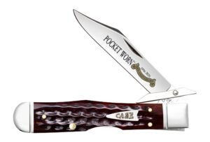 CASE 55236 CHEETAH CUB POCKET WORN MAHOGANY BONE