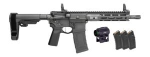 Springfield Armory STV995300BLCV2SBAPAC SAINT Victor Gear Pac 300 Blackout 10+1 9.50" Black Nitride Threaded Barrel, Black Hardcoat Anodize Aluminum Receiver w/ Rail, M-LOK Handguard, Black Polymer SB