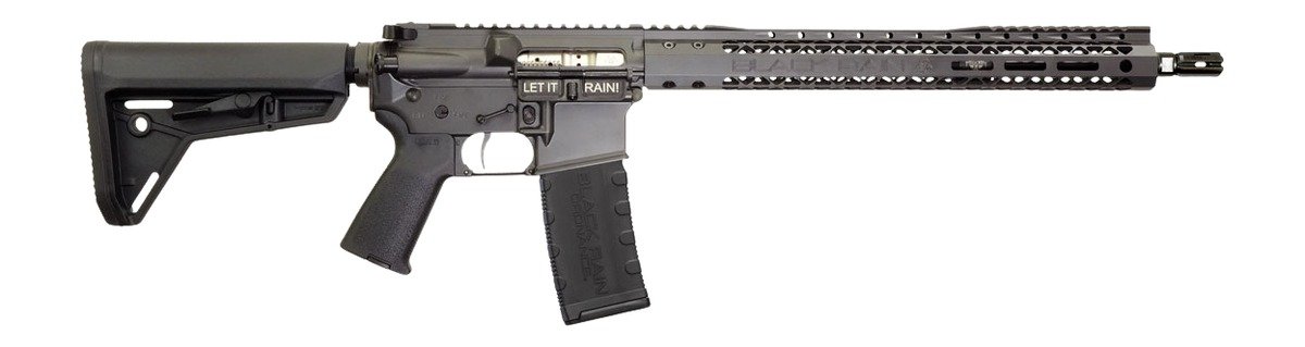 Black Rain Ordnance SSP300BLKSMK SSP 300 Blackout 30+1 16" Black Nitride Threaded Barrel, Smoke Cerakote Aluminum Receiver w/Picatinny Rail, Magpul MOE SL Black Polymer Stock, Black Magpul Grip
