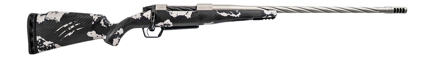 Fierce Firearms ROGSSX22CM20TP Twisted Rogue XP 22 Creedmoor 3+1 20" Tungsten Cerakote Spiral Fluted Barrel, Drilled & Tapped Receiver, BiPod Rail Forend, Phantom Camo LR Negative Comb Carbon Fiber St