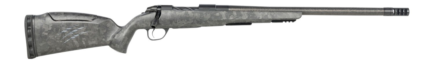 Fierce Firearms CT Rage LR Full Size 6.5 PRC 4+1 22" Carbon Fiber Match Grade Threaded Barrel, Black Cerakote Titanium Drilled & Tapped Receiver, Picatinny Rail Forend, Carbon Matrix Push Button Adj