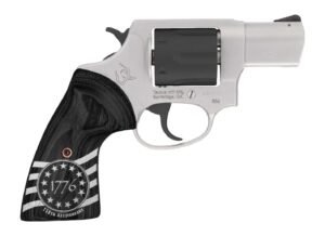 Taurus 2-85635-US3 856 1776 Small 38 Special +P 6 Shot 3" Stainless Steel Barrel, Black Stainless Steel Cylinder, Stainless Steel Frame, Custom Altamont Grip, Transfer Bar Safety