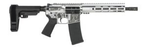 Shark Coast Tactical SCC07374DOD-P Day of the Dead  5.56 NATO 30+1 10.50" Black Nitride Threaded Barrel, Aluminum Laser Engraved Receiver w/Picatinny Rail, M-LOK Handguard, Polymer SB Tactical SBA3 Br