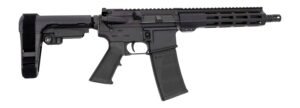 Andro Corp Industries 30010HB ACI-15 Halo 300 Blackout 30+1 10" Black Nitride Threaded Barrel, Black Anodized Aluminum Receiver w/Picatinny Rail, M-LOK Handguard, Black Polymer SBA3 Pistol Brace, A2 G