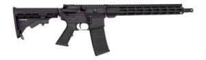 Andro Corp Industries 30016BB ACI-15 Bravo 300 Blackout 30+1 16" Black Nitride Threaded Barrel, Black Anodized Aluminum Receiver w/Picatinny Rail, M-LOK Handguard, M4 Black Polymer Stock, Black A2 Gri