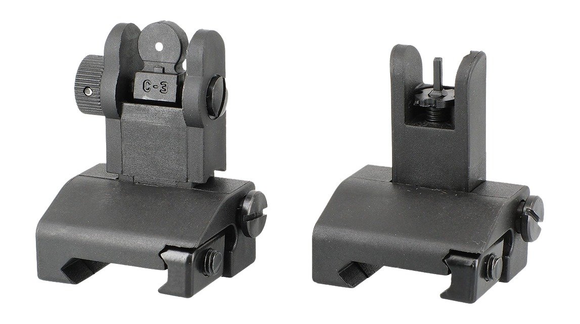 JE MACHINE TS-PS7B FLIP UP F/R SIGHTS POLY