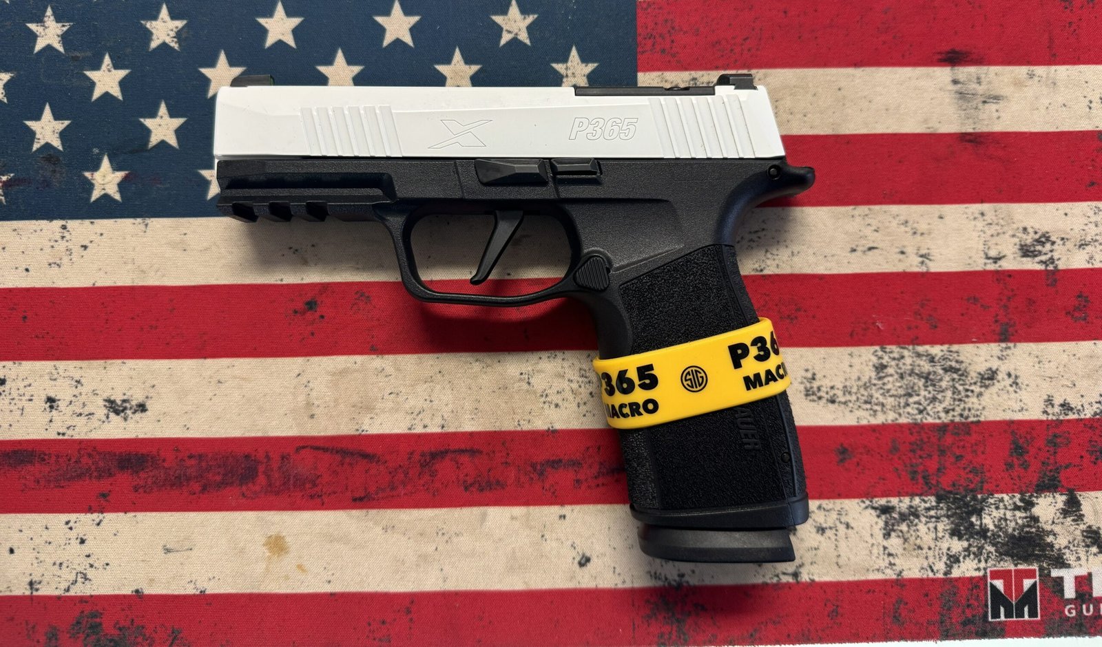 Sig Sauer P365 XMACRO TPUSA Limited-Edition Freedom Series 9mm Luger 3.7in Freedom and Flag Engraving on White Cerakote Pistol - 17+1 Rounds - Image 2