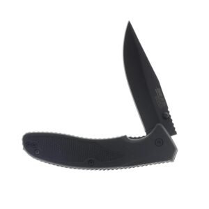 Bear & Son Sideliner Folding Knife 3-1/2" Clip Point Blade Black