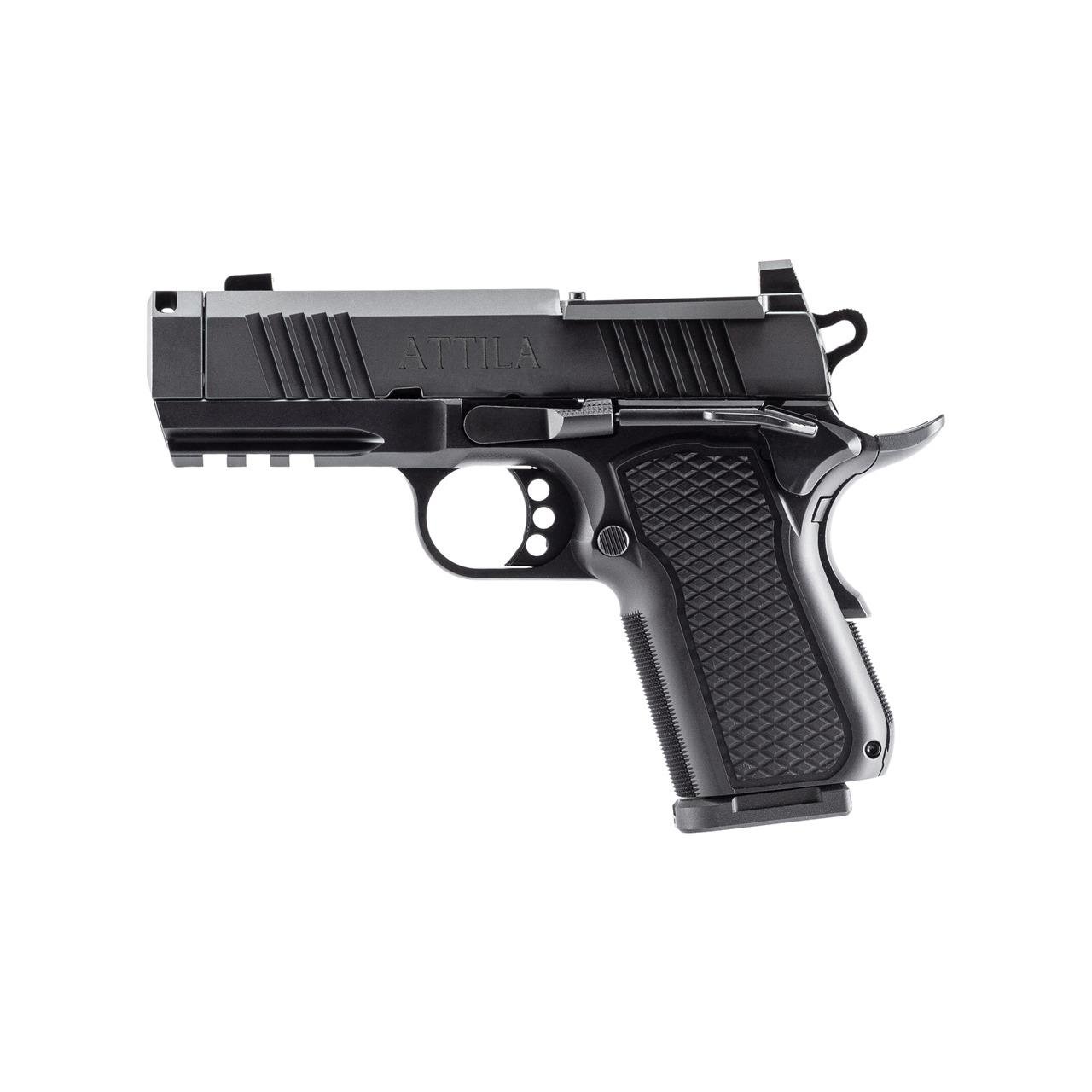 Alpha Foxtrot AF1911-Attila MOS Handgun 9mm Luger 10rd Magazine(1) 3.5" Comp Barrel DLC Black