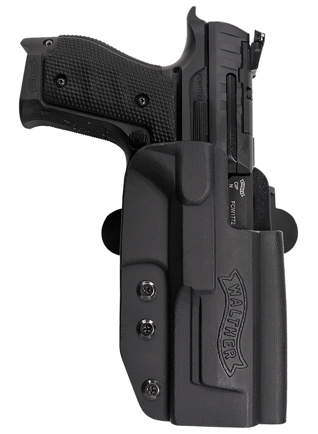 Walther Arms 5130217 PPQ Q5 Match Steel Frame OWB Holster Black Kydex Belt Slide