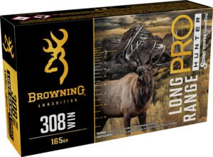 Browning Ammo B192503082 Long Range Pro 308Win 165gr 20 Per Box/10 Case