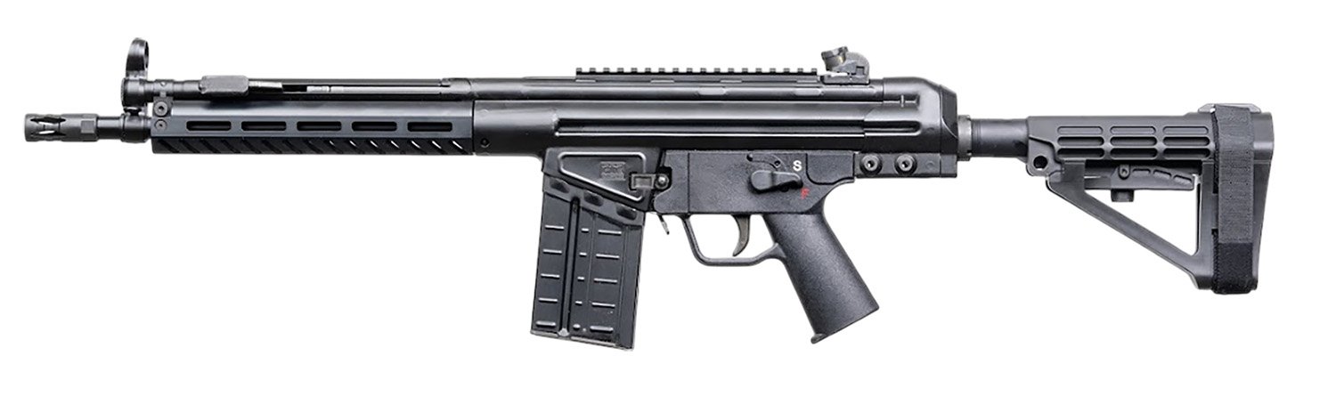 PTR K3PBR3080101 K3P BR 7.62x51mm/308 Win 20+1 12.50" Black Threaded Barrel, Black Powdercoat Aluminum Receiver w/Picatinny Rail, M-LOK Handguard, Black Polymer SBA4 Brace, Black Polymer Grip