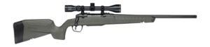 Savage Arms 33170 Axis 2 XP w/Optic 30-06 Springfield 4+1 20" Matte Black Carbon Steel Threaded Barrel, Drilled & Tapped Receiver, OD Green Synthetic Fixed w/Pistol Grip Stock, 3-9x40mm Duplex Scope,