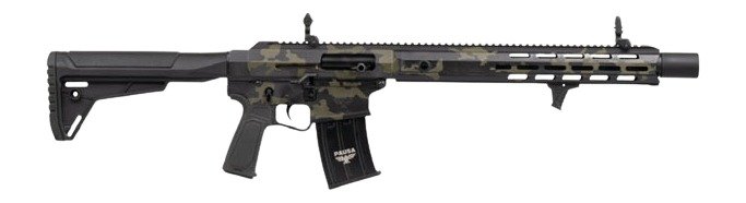 Panzer Arms PAAR12PROBMLF AR12 Pro-L Semi-Auto 3" 5+1 18.50" Black Barrel, Multicam Aluminum Receiver w/Picatinny Rail, M-LOK Handguards, Gray Synthetic Stock, Black Polymer Grip