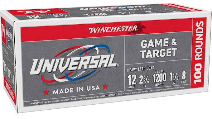 WIN UNIVERSAL 12GA 2.75 #8 1-1/8OZ 100/2