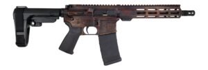 Shark Coast Tactical SCC07275RUST-P Rust 5.56 NATO 30+1 10.50" Black Nitride Threaded Barrel, Aluminum Receiver w/Picatinny Rail, M-LOK Handguard, Polymer SB Tactical SBA3 Brace, Magpul MOE Grip, Righ