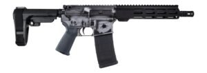 Shark Coast Tactical SCC07435MILGY-P Military 5.56 NATO 30+1 10.50" Black Nitride Threaded Barrel, Aluminum Receiver w/Picatinny Rail, M-LOK Handguard, Polymer SB Tactical SBA3 Brace, Magpul MOE Grip,