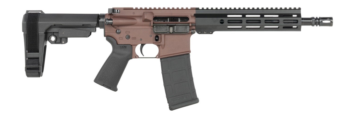 Shark Coast Tactical SCC07190HOLM-P Holmes 5.56 NATO 30+1 10.50" Black Nitride Threaded Barrel, Aluminum Receiver w/Picatinny Rail, M-LOK Handguard, Polymer SB Tactical SBA3 Brace, Polymer Grip