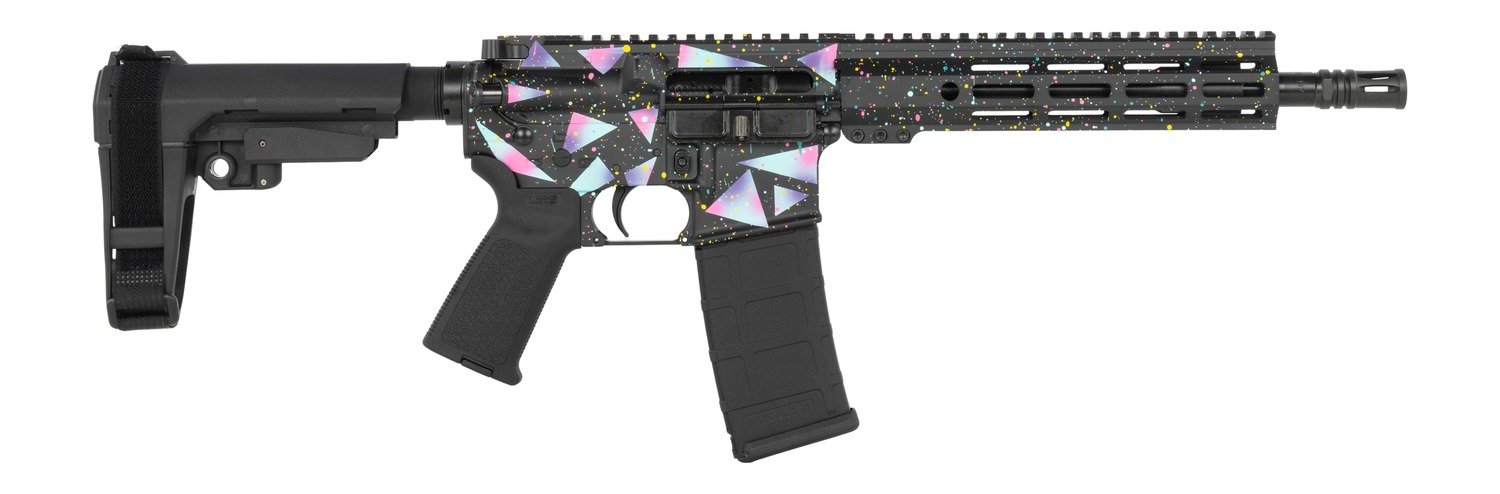 Shark Coast Tactical SCC07237MIA-P Miami 5.56 NATO 30+1 10.50" Black Nitride Threaded Barrel, Aluminum Receiver w/Picatinny Rail, M-LOK Handguard, Polymer SB Tactical SBA3 Brace, Polymer Grip
