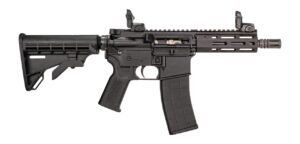 Tippmann Arms A101175 M4-22 Micro Elite SBR 22 LR 25+1 7" Black Parkerized Threaded Barrel, Matte Black Aluminum Receiver w/Picatinny Rail, M-LOK Handguard, Black Adjustable Polymer Stock, Black Gen2