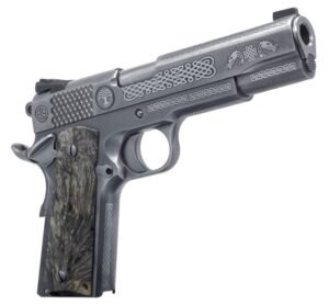 Dickinson LLC DKSN45MPRP Adam 1911 Mesopatamia Full Size 45 ACP 8+1 5" Stainless Steel Barrel, Serration B Slide, Steel Frame w/Beavertail