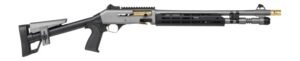 Panzer Arms PAM4CSGGTMFSS M4 Speed Pro 12 Gauge Semi-Auto 3" 5+1 18.50" Gray Ported Barrel, Gray w/Gold Titanium Accents Aluminum Receiver w/Picatinny Rail, M-LOK Handguard, Skeleton Stock, Black Poly
