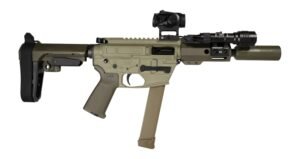 Shark Coast Tactical SCC8226CKNOLL-S Creepy Knoll 9mm Luger 30+1 Aluminum Receiver Picatinny Rail Receiver Polymer SB Tactical SBA3 Brace