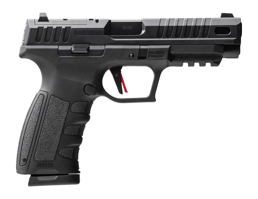 MAC 15000602 RA-9 Defense S 9mm Luger 17+1 4.75" QPQ Tenifer Cerakote Steel Lightening Cut/Optic Ready Slide, Tenifer QPQ Polymer Frame w/Picatinny Rail, Polymer Grip, RMR Footprint, Ambidextrous